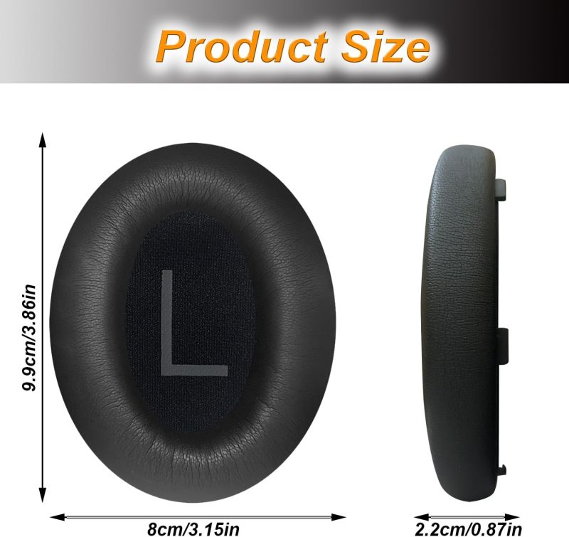 أطقس الأذن المتعوض: جلد خروف فاخر أسود، يناسب بدقة أجهزة Bose 700/NC700 - تصميم قابل للارتداء بدون أدوات، ختم صوتي مضاد للضوضاء للاستخدام المطول في الألعاب، السفر والاستخدام اليومي - Image 2