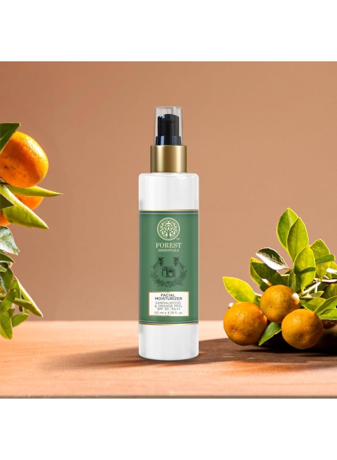Forest Essentials Hydrating Facial Moisturiser Sandalwood & Orange Peel with SPF 30 PA++ | Ayurvedic Moisturiser for Normal to Dry Skin | Hydrating Daily Face Lotion with Sun Protection - Image 2
