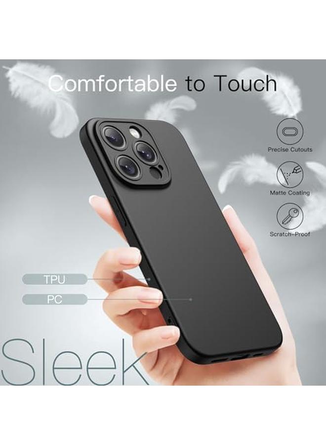 جي تيك جراب نحيف لهاتف Iphone 15 Pro Max مقاس 6.7 بوصة مع حماية كاملة لعدسة الكاميرا، جراب هاتف واقٍ خفيف الوزن للغاية بلمسة نهائية غير لامعة بسيط من التيتانيوم الأسود - Image 2