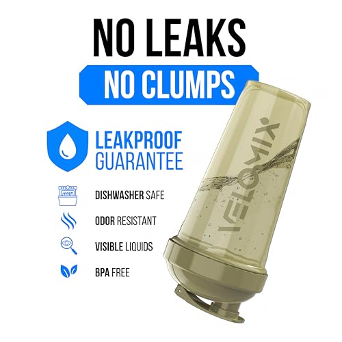 VELOMIX -4 PACK- 28 oz Protein Shaker Bottle for Protein Mixes - 4x Wire Whisk | Leak Proof Shaker Cups for Protein Shakes | Protein Shaker Bottle Pack | Protein Shake Cup (Urban Clay) - Image 3