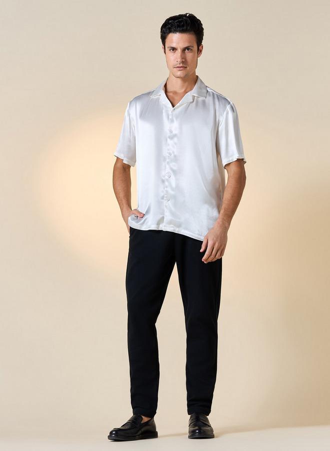 Iconic Regular Fit Shirt with Camp Collar and Short Sleeves - Image 2