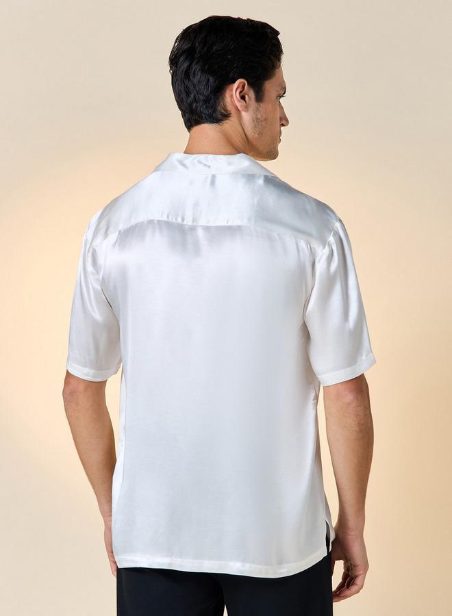 Iconic Regular Fit Shirt with Camp Collar and Short Sleeves - Image 3
