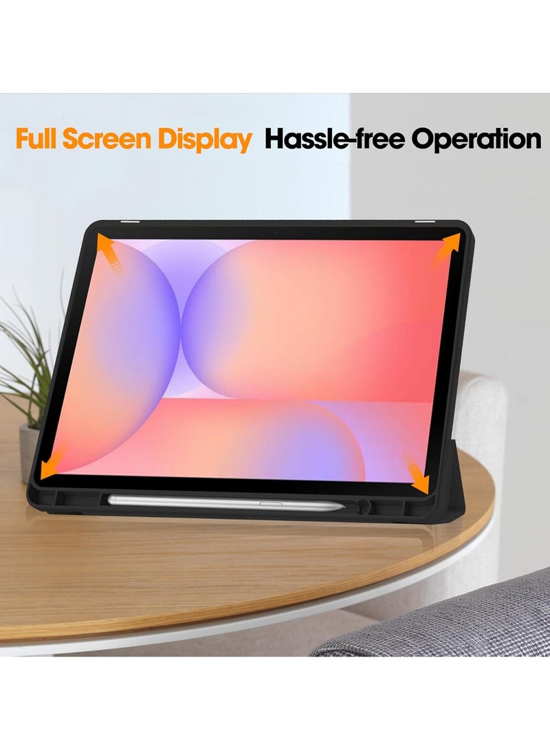 Samsung Galaxy Tab S10 Lite 10.9-inch (2025) SM-X400/X406B Tablet Case with Auto Wake/Sleep, Tri-Fold Leather Soft TPU Honeycomb Texture Back Cover with Pen Holder - Image 5