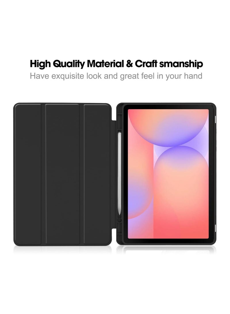 Samsung Galaxy Tab S10 Lite 10.9-inch (2025) SM-X400/X406B Tablet Case with Auto Wake/Sleep, Tri-Fold Leather Soft TPU Honeycomb Texture Back Cover with Pen Holder - Image 3