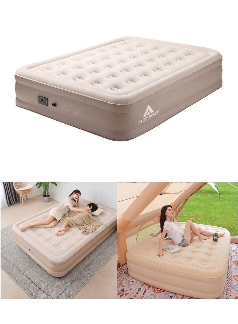 تابيت مرتبة هوائية مع مضخة كهربائية مدمجة، فرشة نوم قابلة للنفخ، سرير متنقل قابل للطي، سجادة هوائية خارجية للخيام والسيارات والشاحنات (لشخصين - مقاس 198×152×40 سم - مزدوج) - Image 1