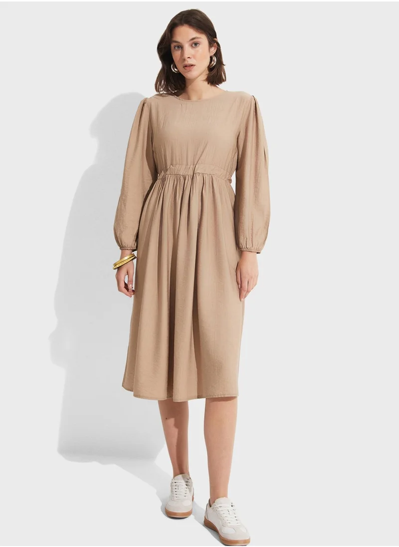 JUNE Elastic Waist Knitted Dress