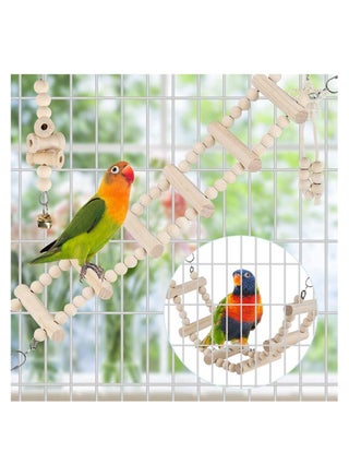 9 Packs Bird Parrot Swing Toys, Chewing Standing Hanging Perch Hammock Climbing Ladder Bird Cage Toys for Budgerigar, Parakeet, Conure, Cockatiel, Mynah, Love Birds, Finches and Other Small to Medium - view 2