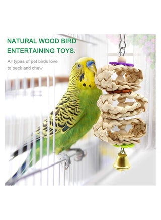 9 Packs Bird Parrot Swing Toys, Chewing Standing Hanging Perch Hammock Climbing Ladder Bird Cage Toys for Budgerigar, Parakeet, Conure, Cockatiel, Mynah, Love Birds, Finches and Other Small to Medium - view 5