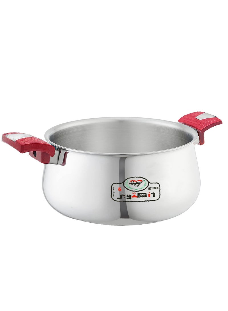 6 October Aluminum Pots Set Consisting of 6 Pots With Two Handles 6 October Brand Egyptian Industry, Size 1.5L /2L /2.5 L / 3L / 4.5L / 5.5L  - Image 3