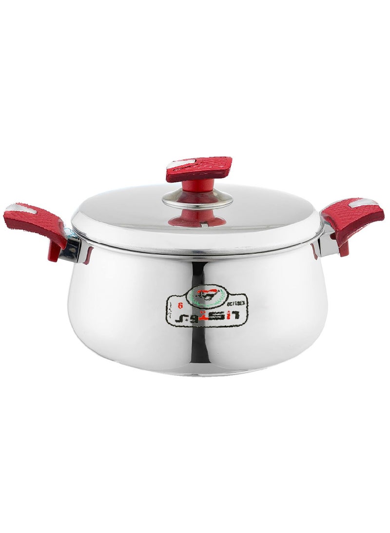 6 October Aluminum Pots Set Consisting of 6 Pots With Two Handles 6 October Brand Egyptian Industry, Size 1.5L /2L /2.5 L / 3L / 4.5L / 5.5L  - Image 2