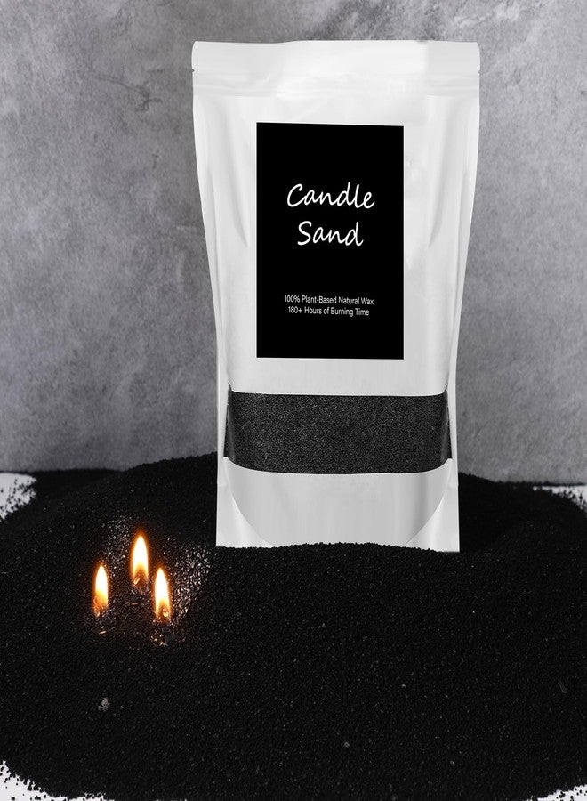 MTLEE Candle Sand 3.3 lb DIY Pearled Candle Making Kit Included 20 Pcs Wicks and Refillable Beaded Wax Sand Beaded Wax Gift with Wicks Self Extinguish for Home Wedding Party Women(Black) - Image 1