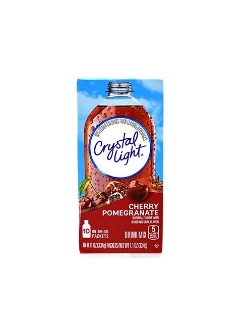 Crystal Light On The Go Cherry Pomegranate Drink Mix, 10-Packet Box (Pack of 9)