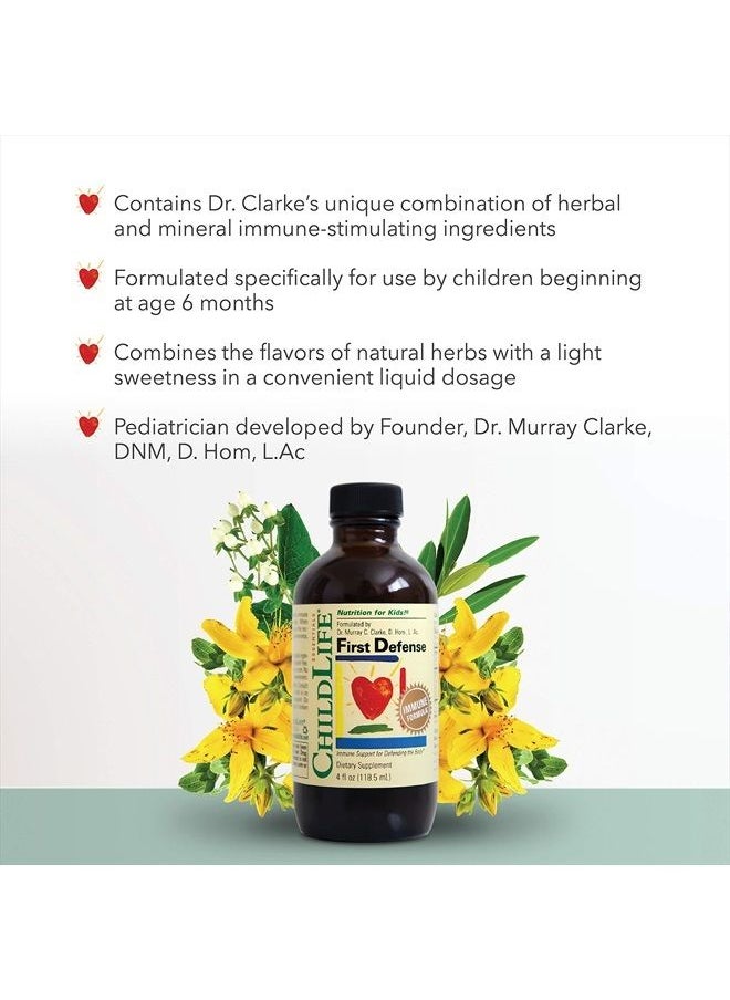 CHILDLIFE ESSENTIALS First Defense - Kids Immune Support, an Immune Boost Supplement, All-Natural, Gluten-Free, Allergen-Free, Non-GMO - Naturally Flavored, 4 Ounce Bottle (Pack of 3)  - Image 3