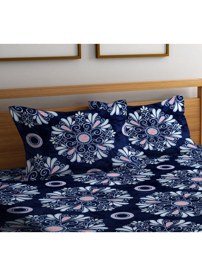 RD TREND 190 GSM Flannel Warm Elastic Fitted bedsheets for Winter King Size(78X72X8 Inch) with 2 Pillow Covers Size 18x28 Inches,(Teal Blue) - Image 3