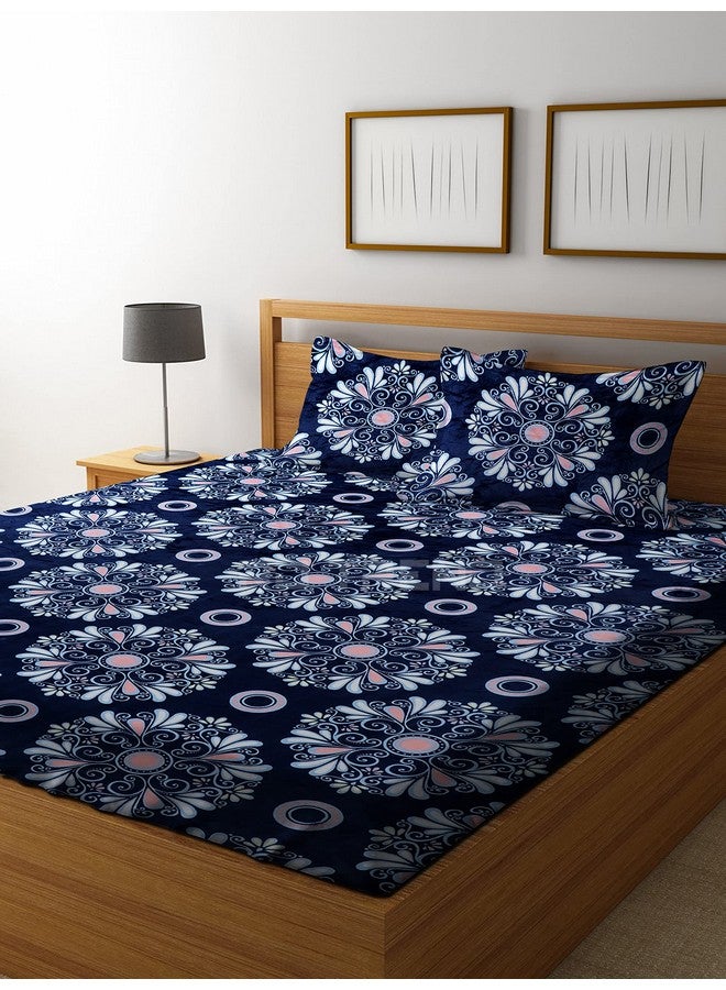 RD TREND 190 GSM Flannel Warm Elastic Fitted bedsheets for Winter King Size(78X72X8 Inch) with 2 Pillow Covers Size 18x28 Inches,(Teal Blue) - Image 4