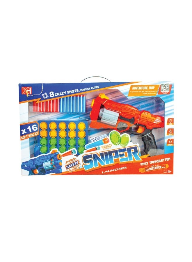Sniper Shotgun with 16 Bullets and 20 Holes Red - XH9933 