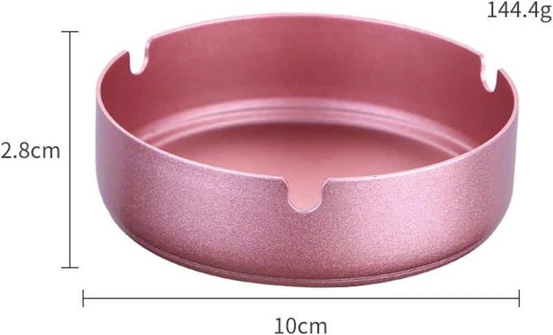 Ashtray Thickened Stainless Steel Ashtray Pink Purple Blue Green Black 10cm*3cm For Smokers Home,Patio,Office,Outdoors,Indoor,Part(Pink,10pcs) - Image 2