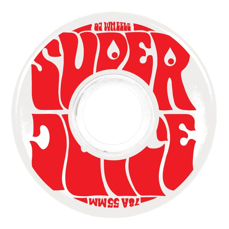 OJ Skateboard Wheels Mini Super Juice 55mm 78a Skateboard Wheels WhiteRed - Image 2
