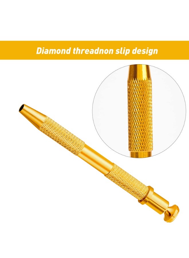 JZS 2 PCS IC Chip Pick up Tool with Stainless Steel 4 prong Grabber Tool for Small Parts, Electronic Components Catch, Manicure Cotton Ball Claw, Hex Nuts Screws, Gold - Image 4