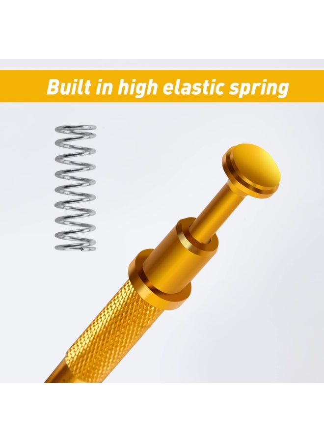 JZS 2 PCS IC Chip Pick up Tool with Stainless Steel 4 prong Grabber Tool for Small Parts, Electronic Components Catch, Manicure Cotton Ball Claw, Hex Nuts Screws, Gold - Image 2