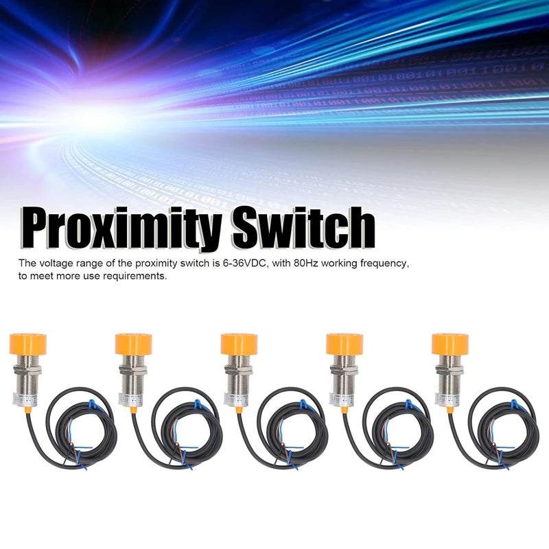 klarako Proximity Switch, Normally Open Round Proximity Sensor PNP 6-36VDC 5PCS IP65 Protection for Distance Sensing - Image 2
