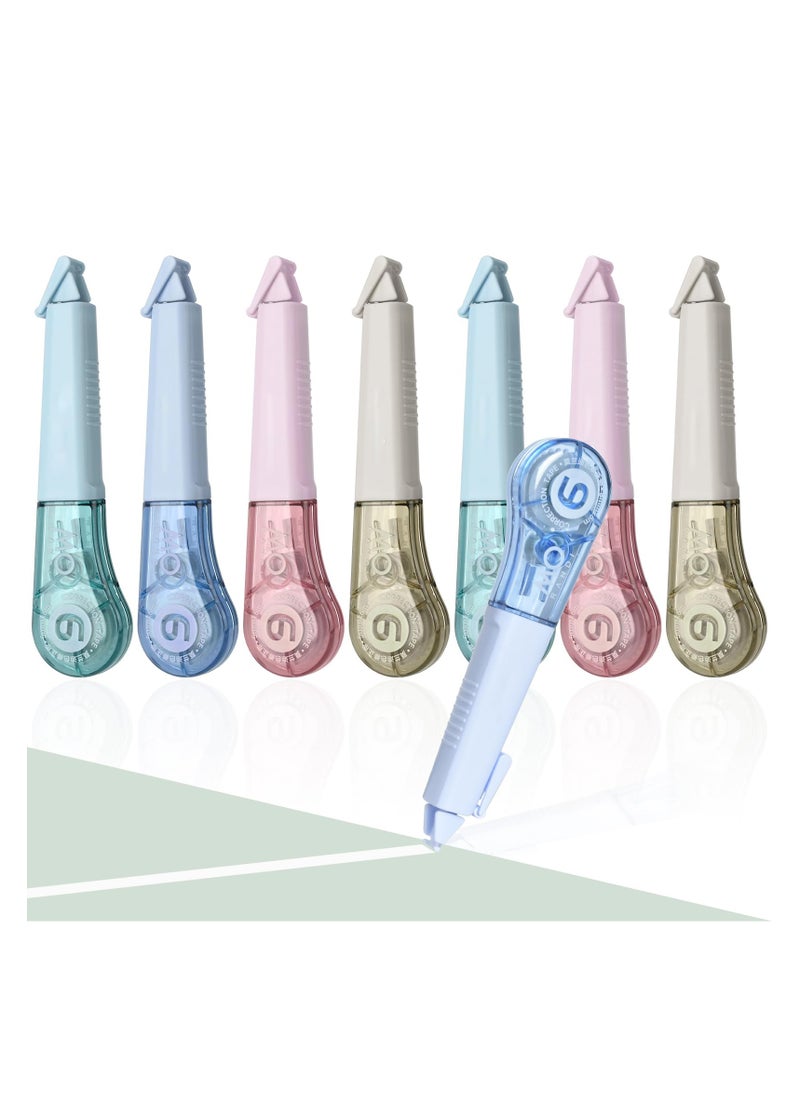 SYOSI 8Pcs Aesthetic Correction Tape, White Out Pens for Instant Correction, Easy to Use, Pen Shaped Applicator for Office School Supplies, 1/5 Inch x 236 Inches for Students Teacher Work (Morandi)  - Image 1