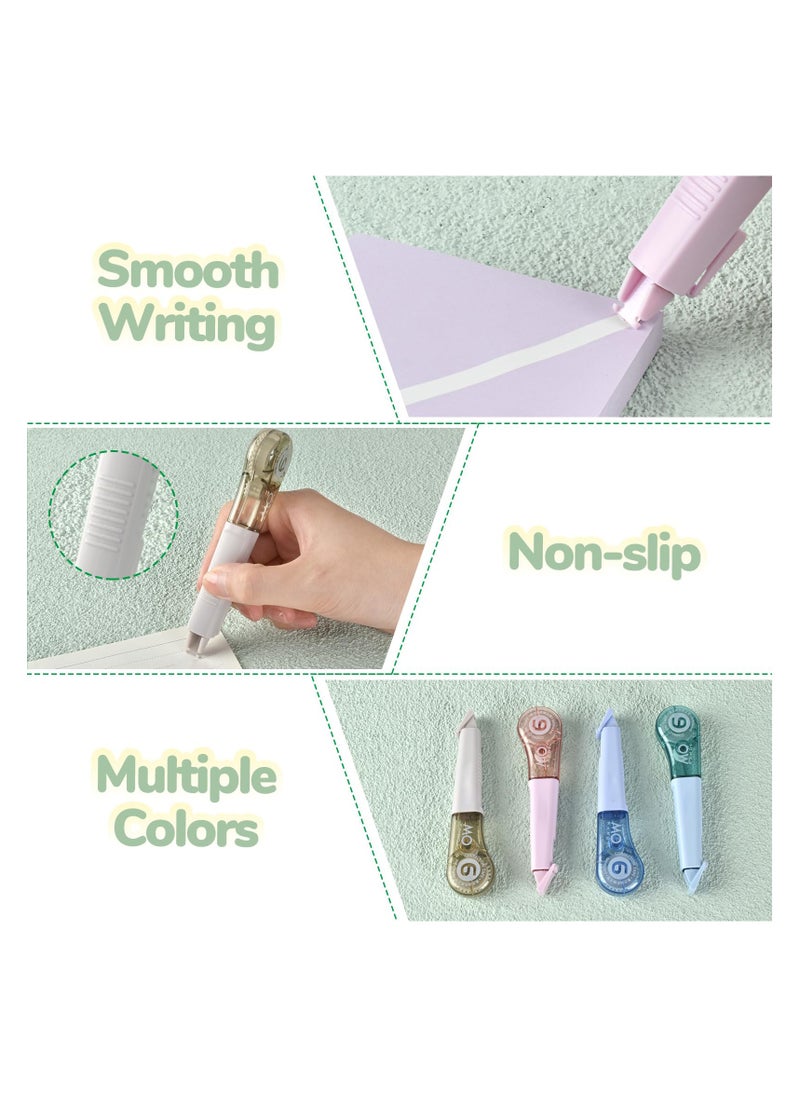 SYOSI 8Pcs Aesthetic Correction Tape, White Out Pens for Instant Correction, Easy to Use, Pen Shaped Applicator for Office School Supplies, 1/5 Inch x 236 Inches for Students Teacher Work (Morandi)  - Image 3