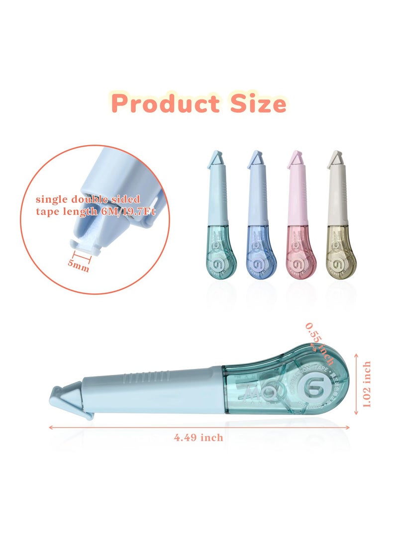 SYOSI 8Pcs Aesthetic Correction Tape, White Out Pens for Instant Correction, Easy to Use, Pen Shaped Applicator for Office School Supplies, 1/5 Inch x 236 Inches for Students Teacher Work (Morandi)  - Image 2
