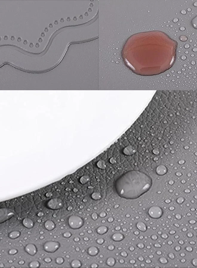 Casa Quesera European Retro-Style l Leather Table Mat Set (6-Pack) – Waterproof & Heat-Insulated