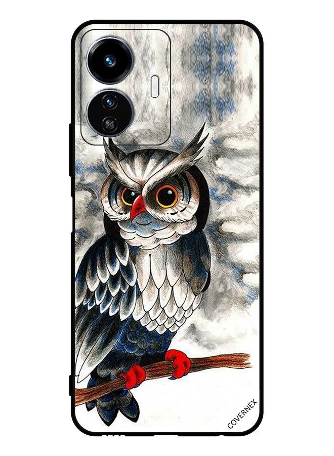 Covernex Protective Case Cover For vivo Y77 Owl Drawing Art - Image 1