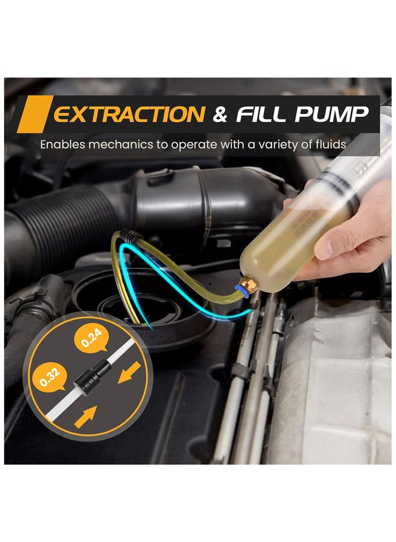 Generic 200CC Automotive Fluid Extractor Pump, Premium Manual Extraction & Fill Pump with 2 Hoses, Oil Syringe with Powerful Suction, Fluid Oil Change Evacuator  - Image 4