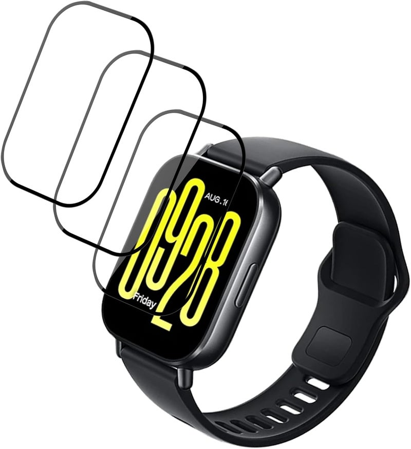 WUNIAK [3 Pack] for Xiaomi Redmi Watch 5 Active Smartwatch Screen Protector, PMMA Film &3D Curved Edge& &Full Coverage&Anti-Scratch& Bubble Free&Case Friendly. - Image 1