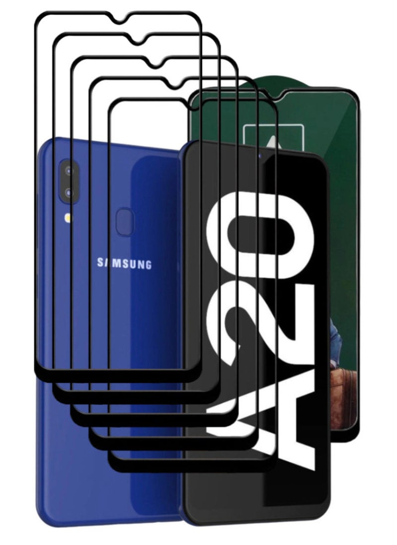 ACLIX 5 Pieces Antistatic ESD Dustproof Premium Quality High Definition Tempered Glass Screen Protector Designed For Samsung Galaxy A20 - Image 1