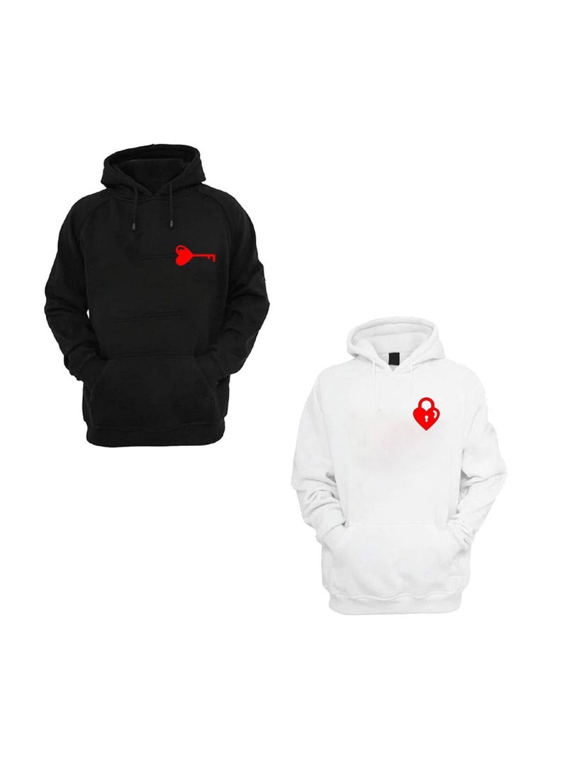 PRINTSHOP4ME Valentines Day Couples Hoodies-Comfortable Hoodies For Boyfriend,Girlfriend,Husband Or Wife-Cute Outfits For Valentine's Day  - Image 3