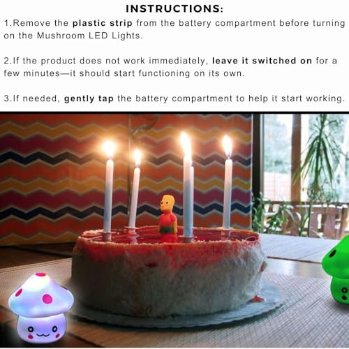 TornadoZ LED Light Up Color Changing Mushroom Toy | Trendy Design Multi-Color Flashing LED Light Cute n Fun Little Creative Kids Toy | Excellent Decoration Collection Collectible - Image 2