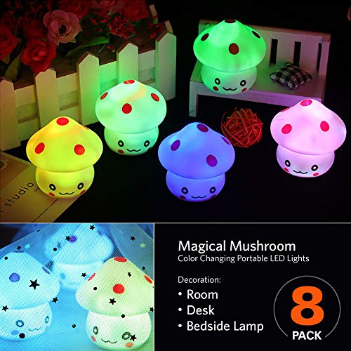 TornadoZ LED Light Up Color Changing Mushroom Toy | Trendy Design Multi-Color Flashing LED Light Cute n Fun Little Creative Kids Toy | Excellent Decoration Collection Collectible - Image 5