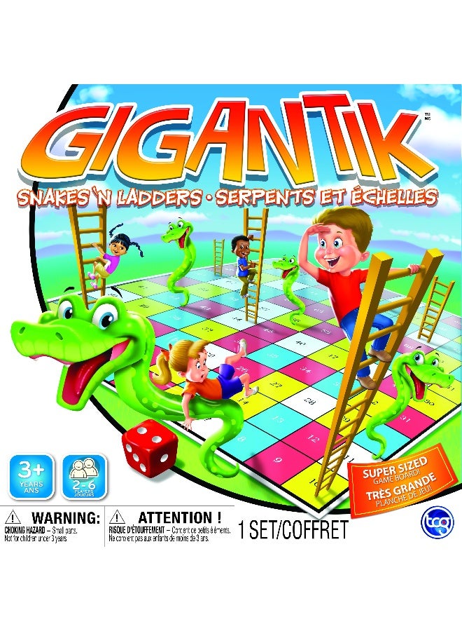 tcg Classic Games Gigantik Snakes & Ladders Board Game - Image 3