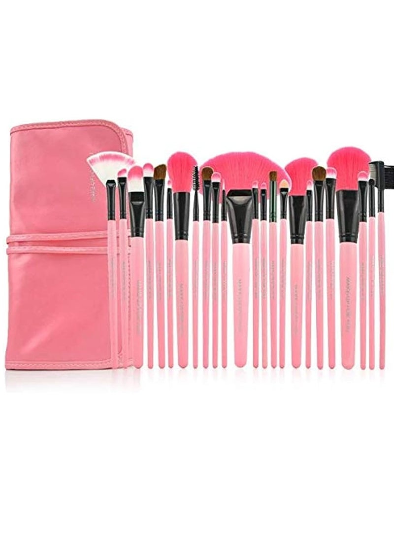 ORiTi مجموعة فرش المكياج الاحترافية من أوريتي، 24 قطعة - وردي - Image 2