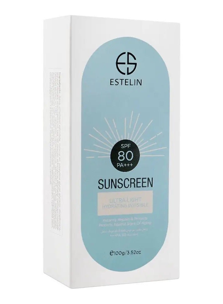 ESTELIN ULTRA-LIGHT Hydrating Invisible Sunscreen SPF 80+ 100g - Image 1