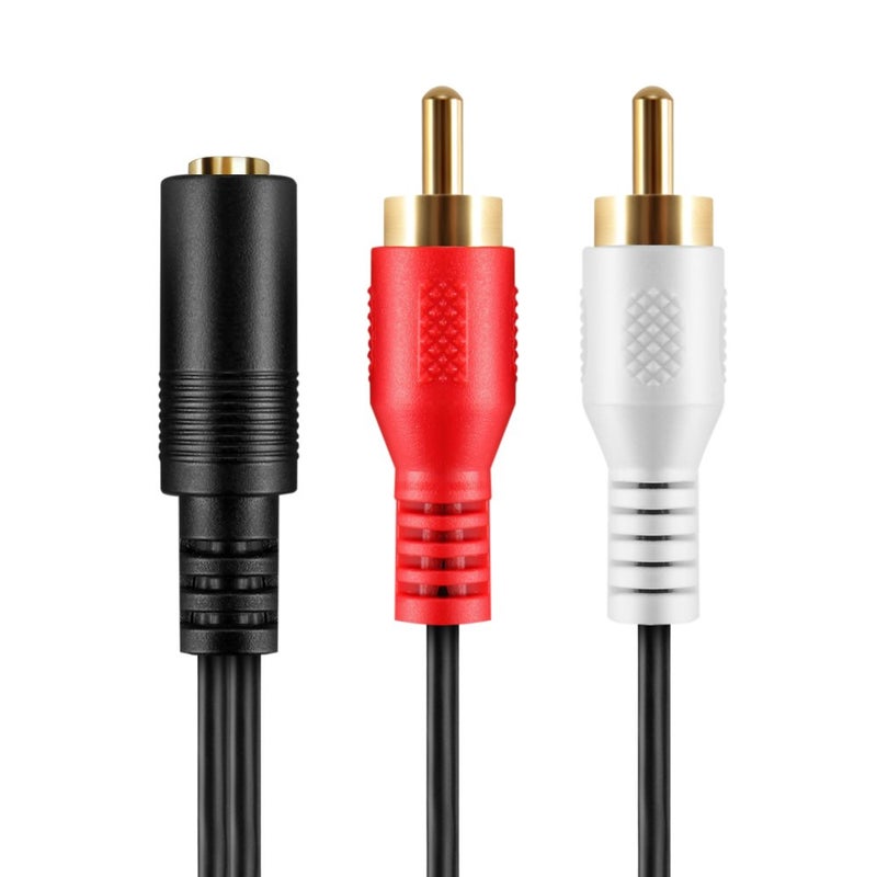 OBVIS 3.5mm to RCA Stereo Audio Cable Adapter - 3.5mm Female to Stereo RCA Male Bi-Directional AUX Auxiliary Male Headphone Jack Plug Y Splitter to Left/Right 2RCA Male Connector Plug Wire Cord - Image 5