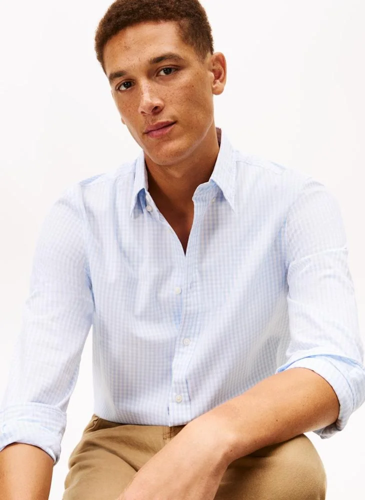 TOMMY HILFIGER  Flex Poplin Big Gingham Regular Fit Shirt for Men | Best Price UAE