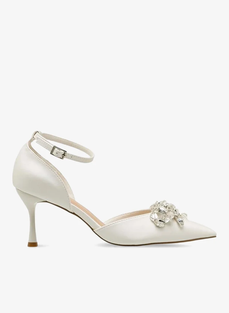 Flora Bella By Shoexpress Flora Bella Women Crystal Embellished Stiletto Heel Shoes Ramadan Collection