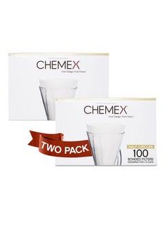 Chemex Chemex Bonded Filter - Half Moon - 100 ct - 2 Pack - Exclusive Packaging  - Image 1
