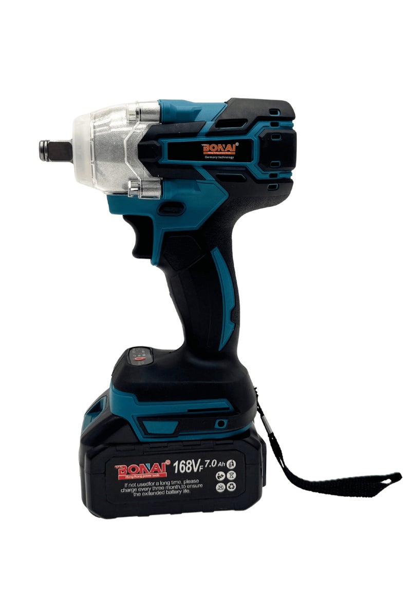 BONAI BN-HK47 Cordless Brushless Tool Kit with Drill, Impact Wrench, Hammer Drill, Grinder, 2 Li-Ion Batteries, Charger and Accessories for Wood, Metal, Concrete, Carpentry and Repair Work - Image 3