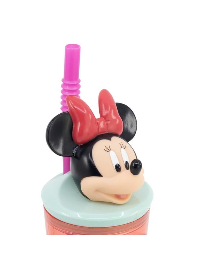 STOR 3D Figurine Minnie Mouse BPA-Free Plastic Tumbler with Straw Multicolor 360ml  - Image 4