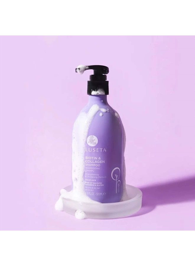L LUSETA شامبو لوزيتا بيوتين وكولاجين لنمو الشعر، 16.9 أونصة، شامبو لتساقط الشعر للرجال والنساء، شامبو لتكثيف الشعر للشعر الخفيف مع فيتامين ب7 وزيت الأرجان، خالٍ من الكبريتات والبارابين - Image 2