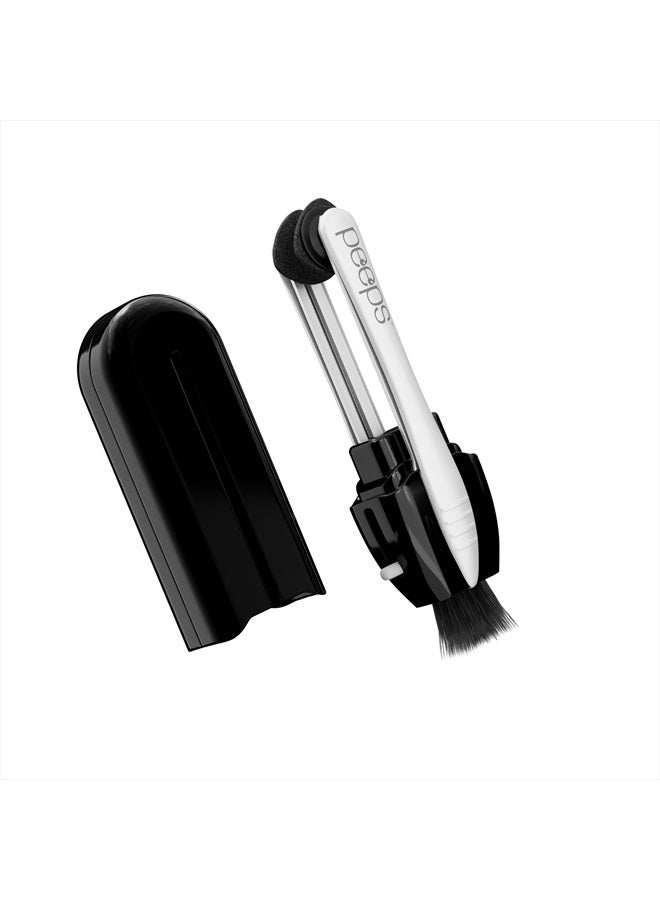 Peeps CarbonKlean Peeps Glasses Cleaner - for Eyeglasses, Reading Glasses, and More - Lens Cleaner with Carbon Microfiber Tech - Injected Black - 1 Count (Pack of 1)  - Image 1