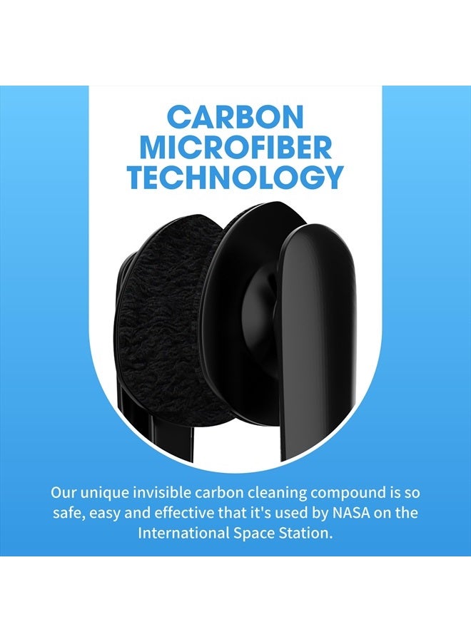 Peeps CarbonKlean Peeps Glasses Cleaner - for Eyeglasses, Reading Glasses, and More - Lens Cleaner with Carbon Microfiber Tech - Injected Black - 1 Count (Pack of 1)  - Image 3