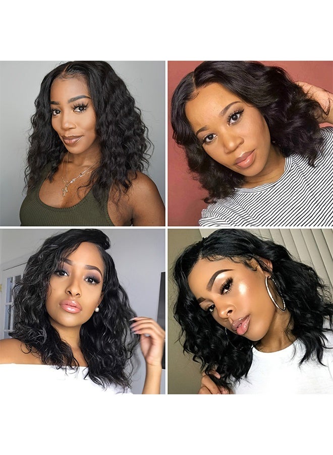 Generic Wigs Women's Fashion Lady Full Wig, Wavy Short Hair Wig Black Natural Looking Women Wigs Ladies Wig Party Wavy Curly for Cosplay Girls Party or Daily Life, Black - Image 3
