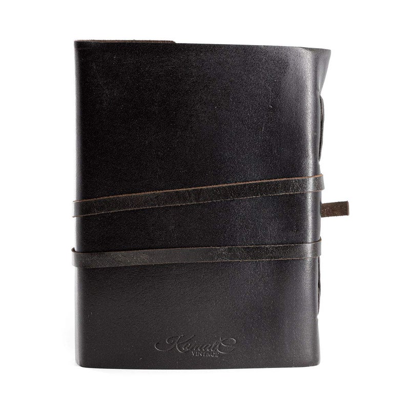 KomalC Handmade Leather Journal | Writing Notebook Diary | Bound Daily Notepad For Men & Women Unlined Paper Medium, writing pad for artist, sketch - Image 4
